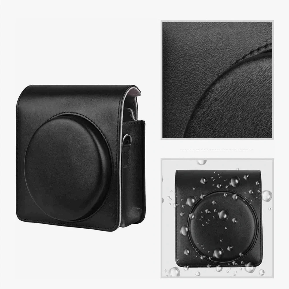 Fujifilm Instax Mini 8 Mini 8+ Mini 9 Instant Camera Leather Case W/ Strap